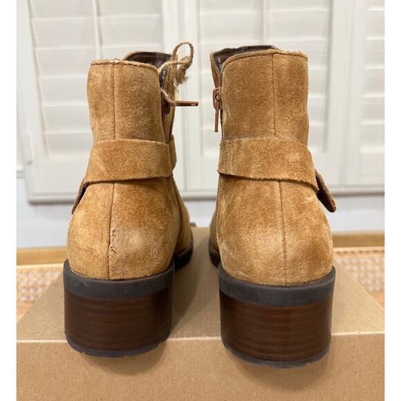 Born Women's Tori Boots Tan Camel Suede Size 8 NWOB Wraparound Straps Comfy - Picture 9 of 13